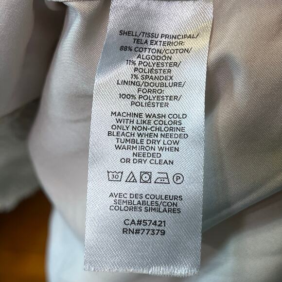 Ann Taylor Textured Drape Front Jacket Fringe Edge Blazer Beige Size 6 neutral - Picture 6 of 7